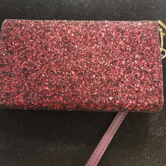 Kate Spade Glitter Clutch in Burgandy NWOT - Picture 4 of 10